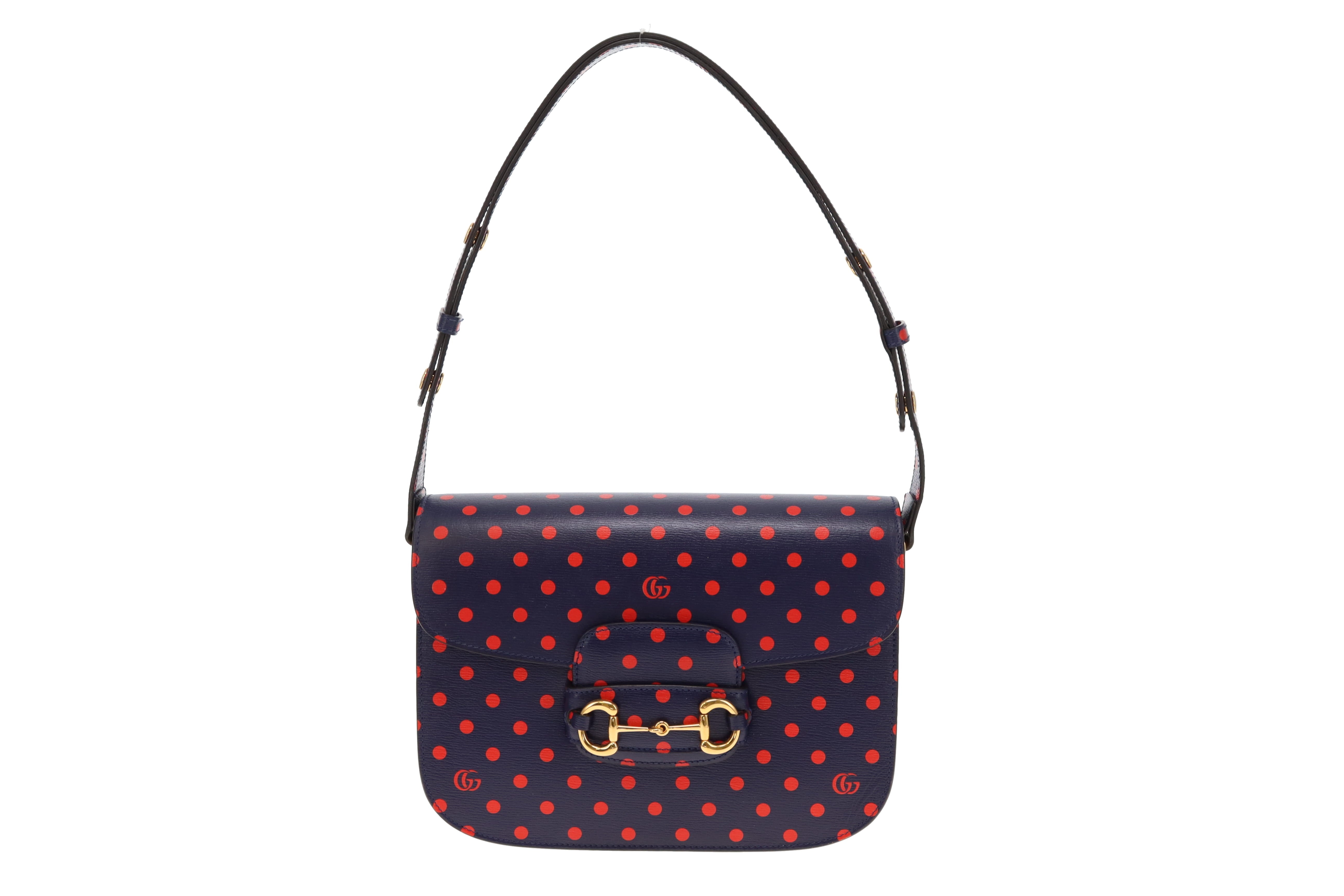 Gucci Shangai Calfskin Polka Dot Horsebit 1955 Shoulder Bag Designer Exchange Ltd