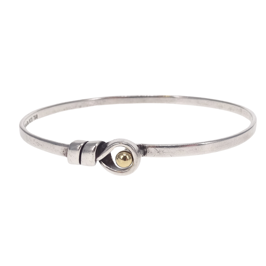 Tiffany & Co Sterling Silver and 18K Gold Hook and Eye Bracelet – Designer  Exchange Ltd