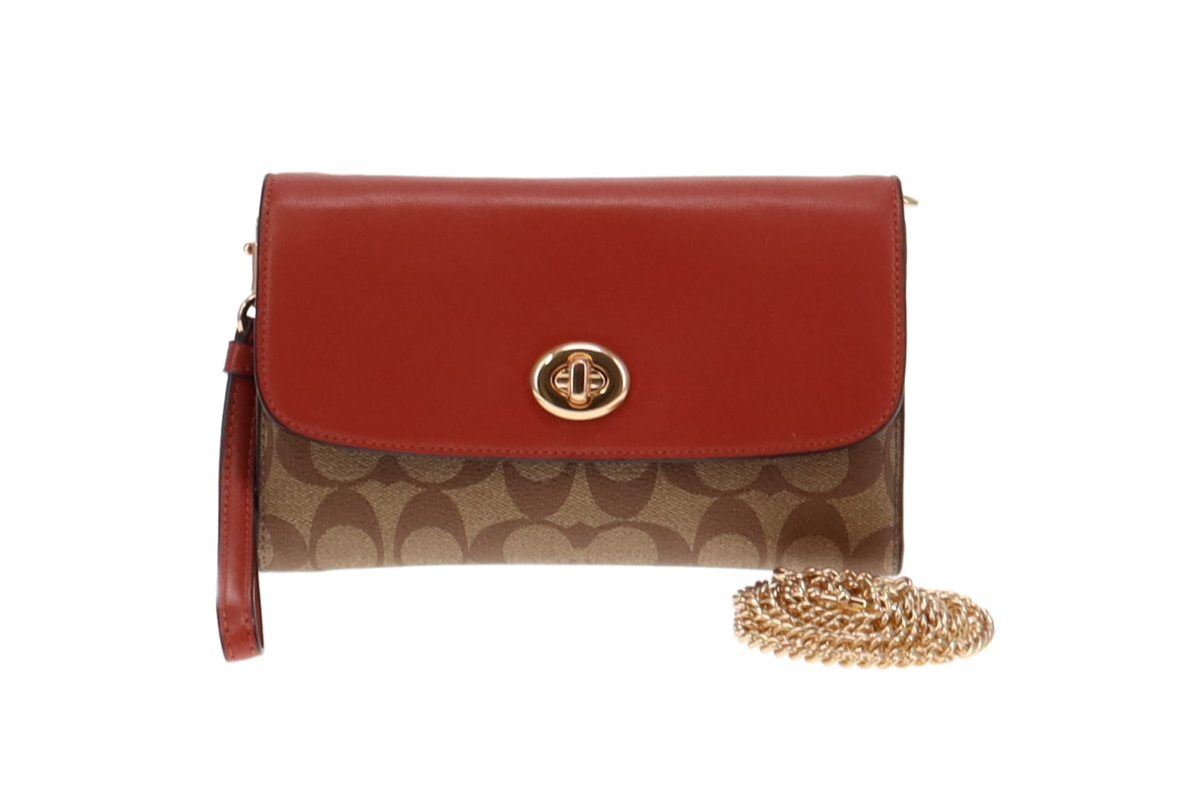 Signature chain crossbody in signature canvas hot sale