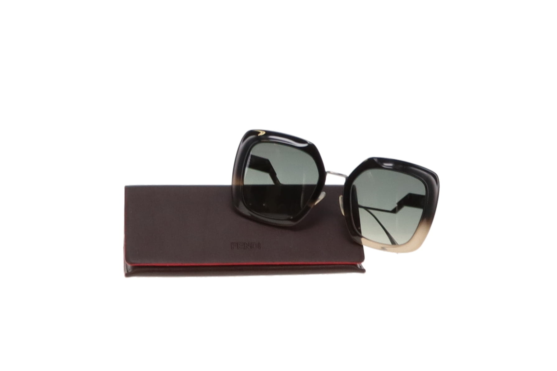 Fendi Black Grey Square Sunglasses FF0317 S