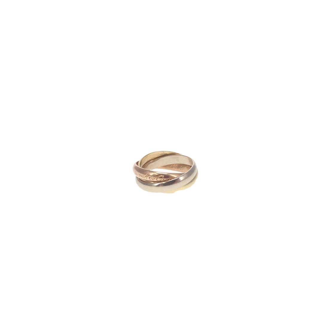 Cartier Trinity Ring 18k White Yellow Rose Gold Size 51 RRP 2170