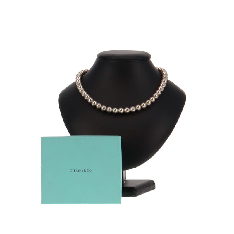 Silver ball hot sale necklace tiffany