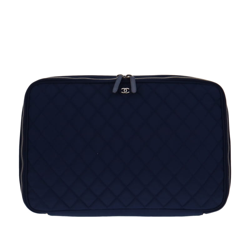 Chanel Neutrals Travel Ligne Laptop Bag