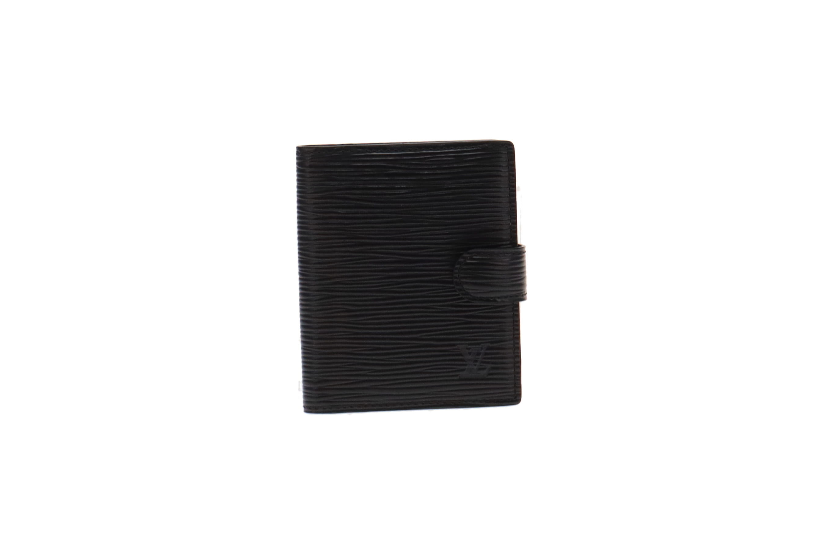 LOUIS VUITTON Black Epi Leather Small Ring Agenda Planner Cover