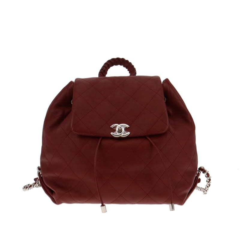 Chanel red online backpacks