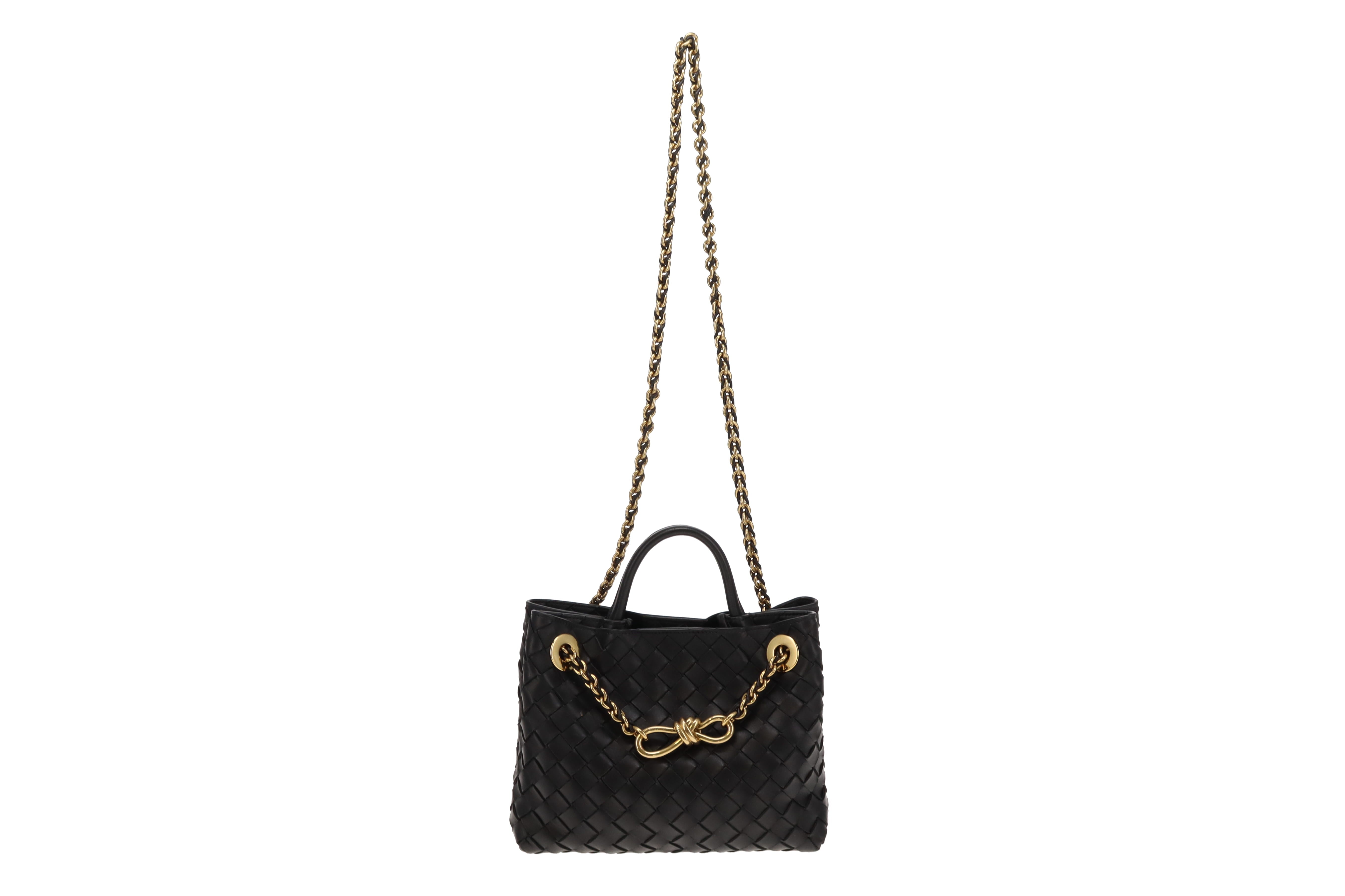 Bottega Veneta Black Small Andiamo Chain Bag Designer Exchange Ltd