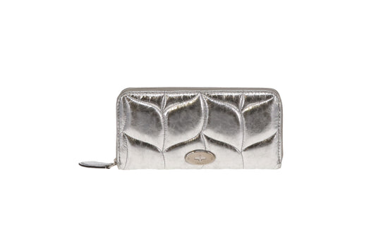 Mulberry Softie Metallic Crinkled Leather 8 CC Zip Wallet