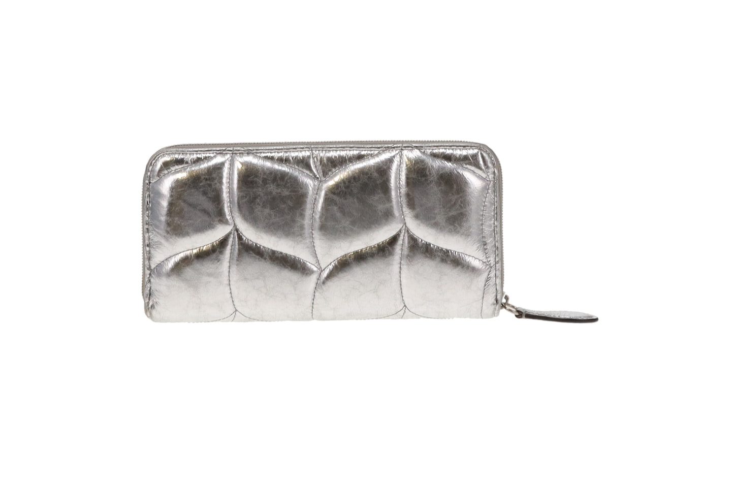 Mulberry Softie Metallic Crinkled Leather 8 CC Zip Wallet