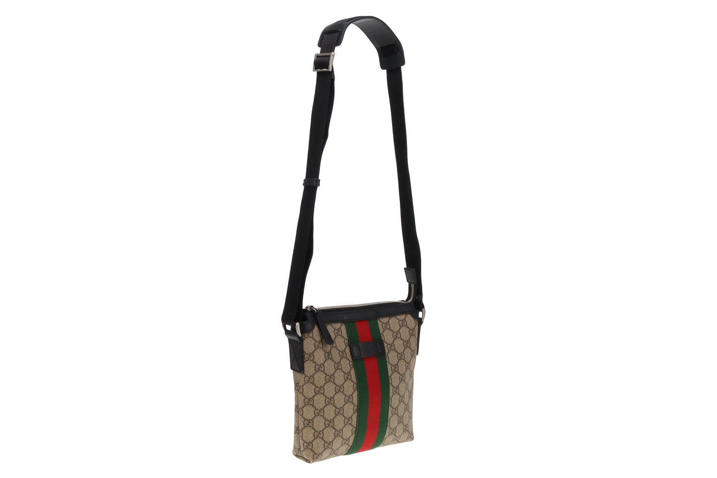 Gucci GG Supreme and Web Stripe Messenger