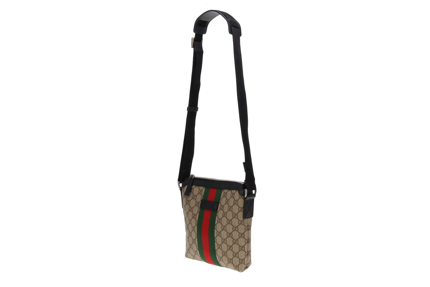 Gucci GG Supreme and Web Stripe Messenger