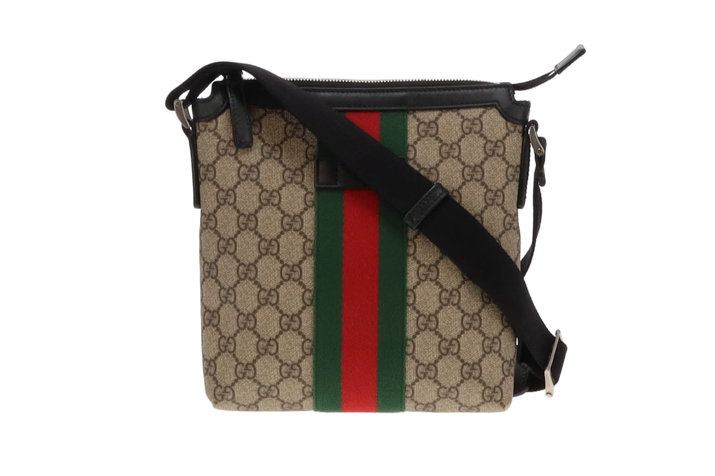 Gucci GG Supreme and Web Stripe Messenger