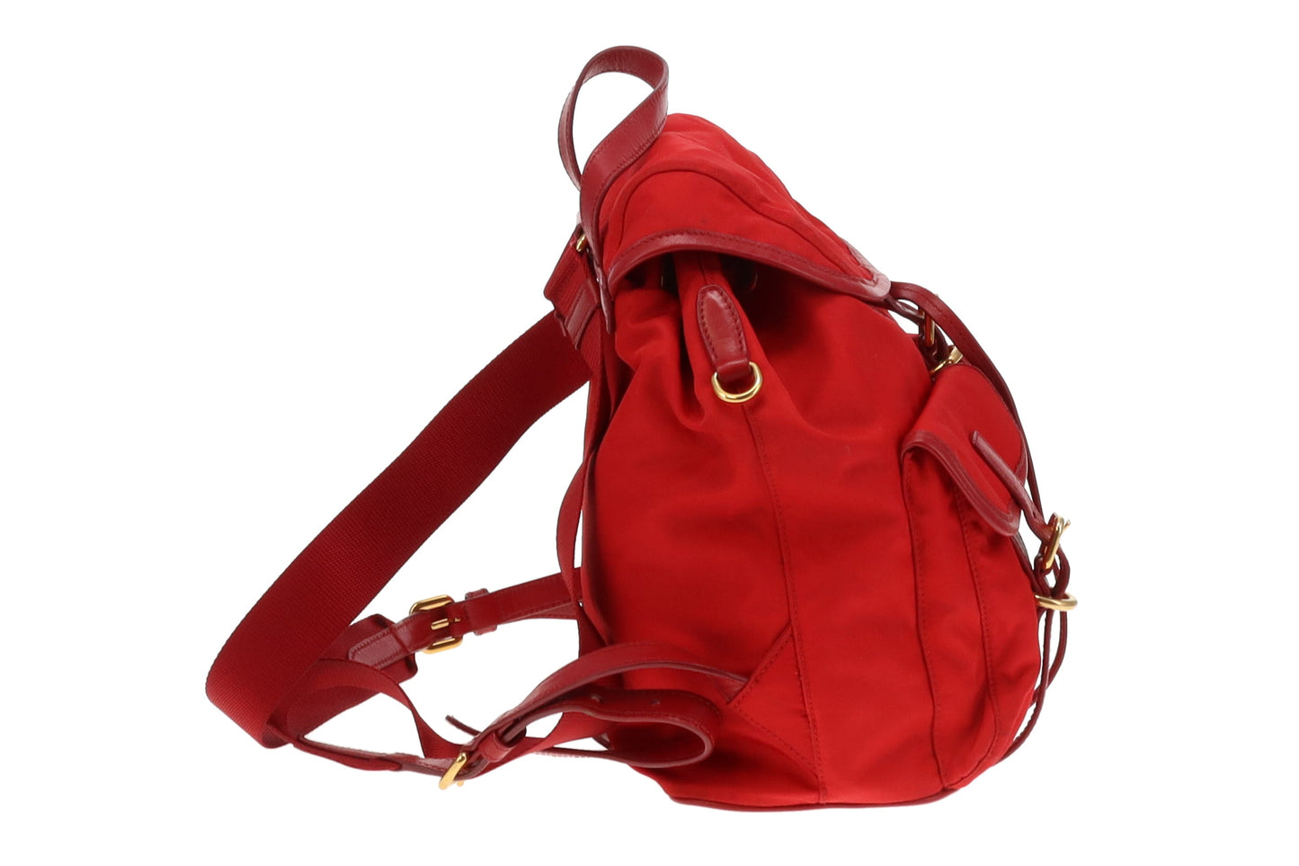 Prada Red Nylon and GHW Vintage Twin Pocket Backpack