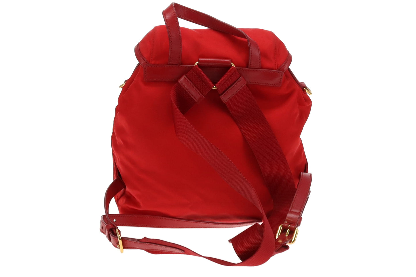 Prada Red Nylon and GHW Vintage Twin Pocket Backpack