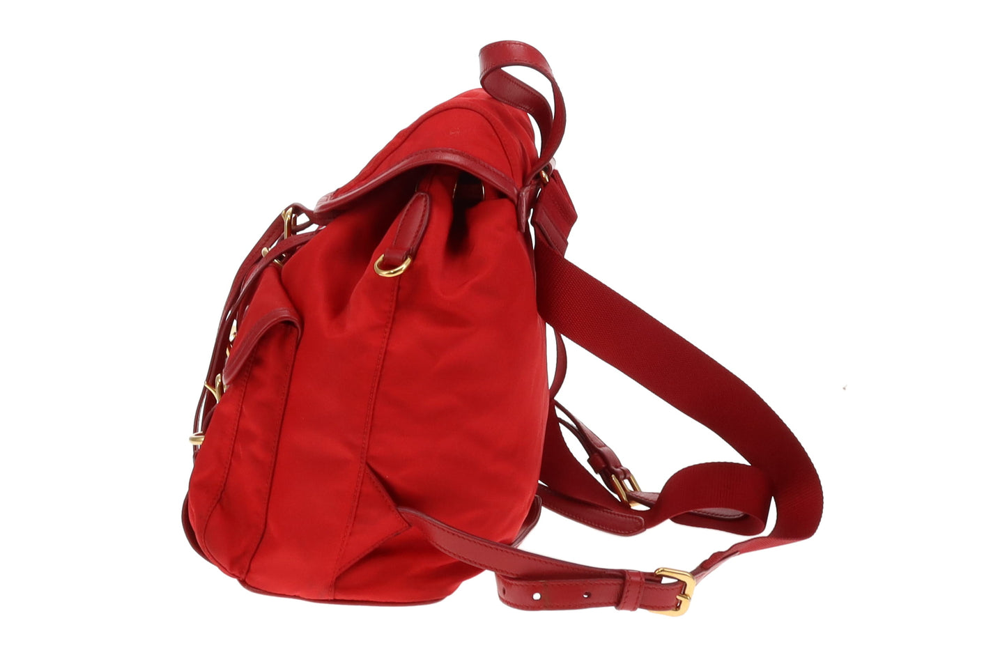 Prada Red Nylon and GHW Vintage Twin Pocket Backpack