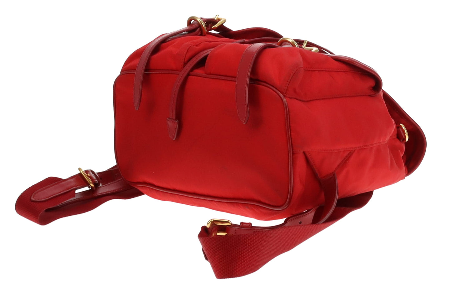 Prada Red Nylon and GHW Vintage Twin Pocket Backpack