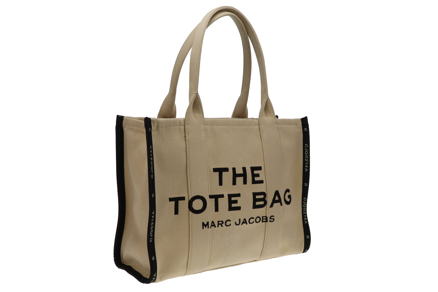 Marc Jacobs Beige and Black Logo The Large Tote Bag