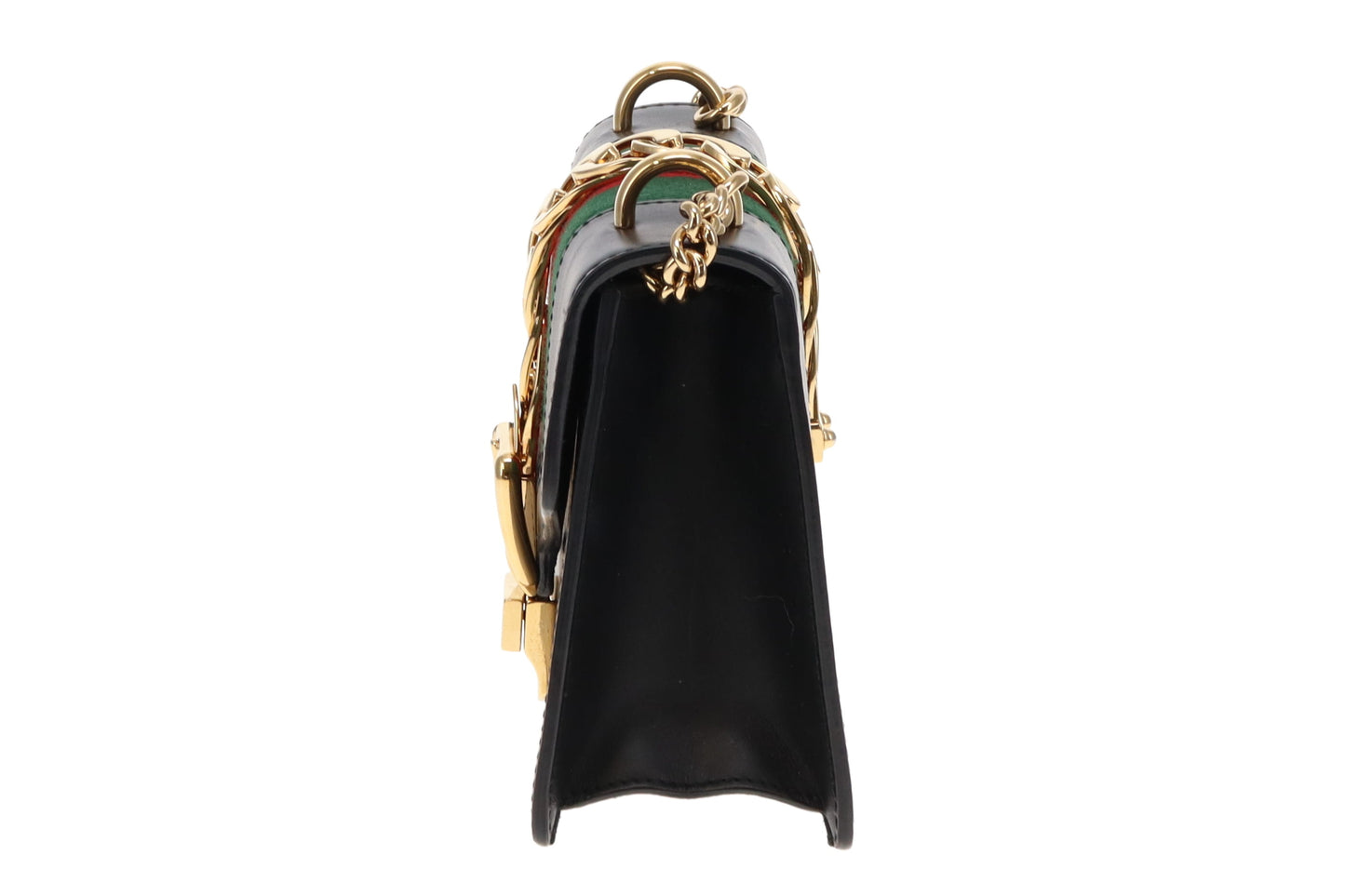 Gucci Black Smooth Leather Mini Sylvie Chain Bag