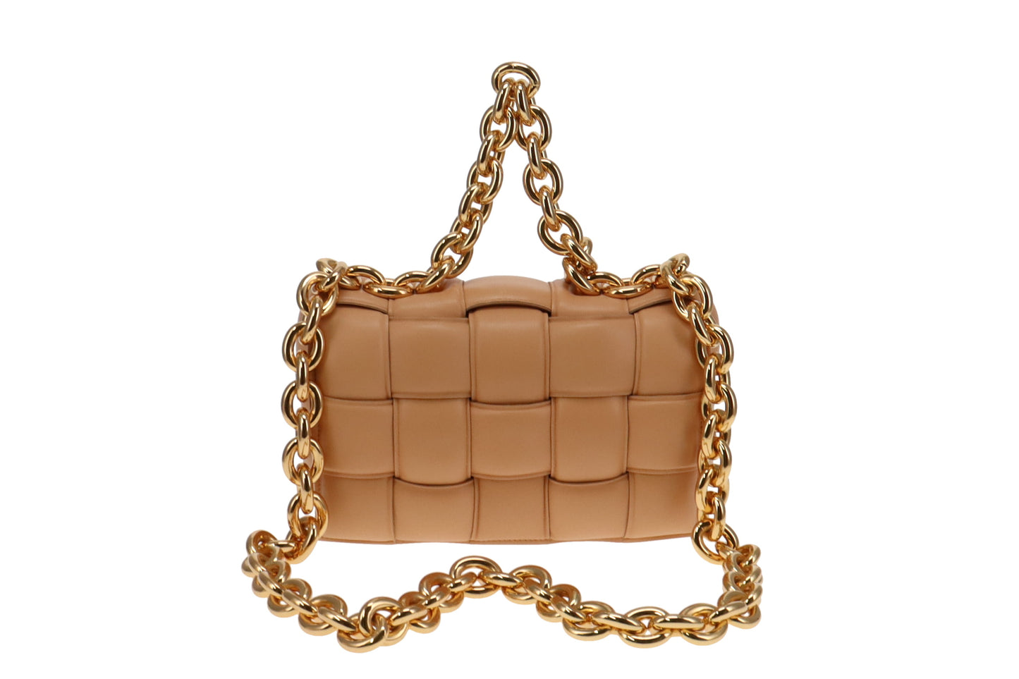 Bottega Veneta Almond Leather Padded Chain Cassette