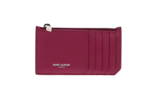 Saint Laurent Purple Fragments Zipped Card Holder 2018