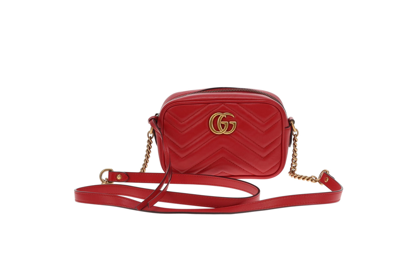 Gucci GG Marmont Mini Shoulder Bag Red