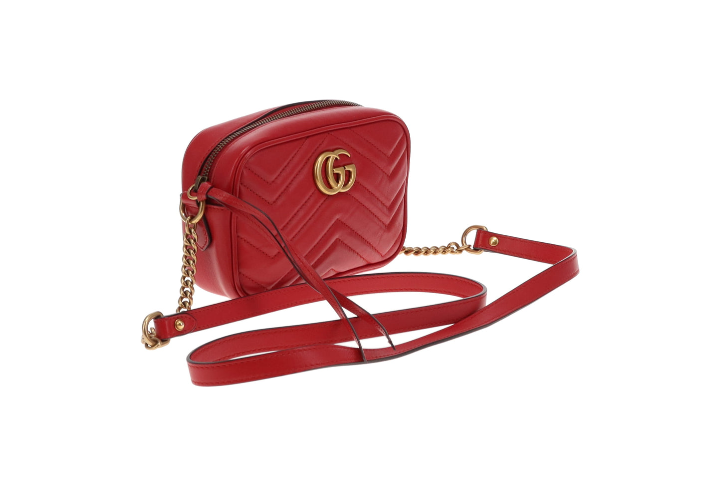 Gucci GG Marmont Mini Shoulder Bag Red