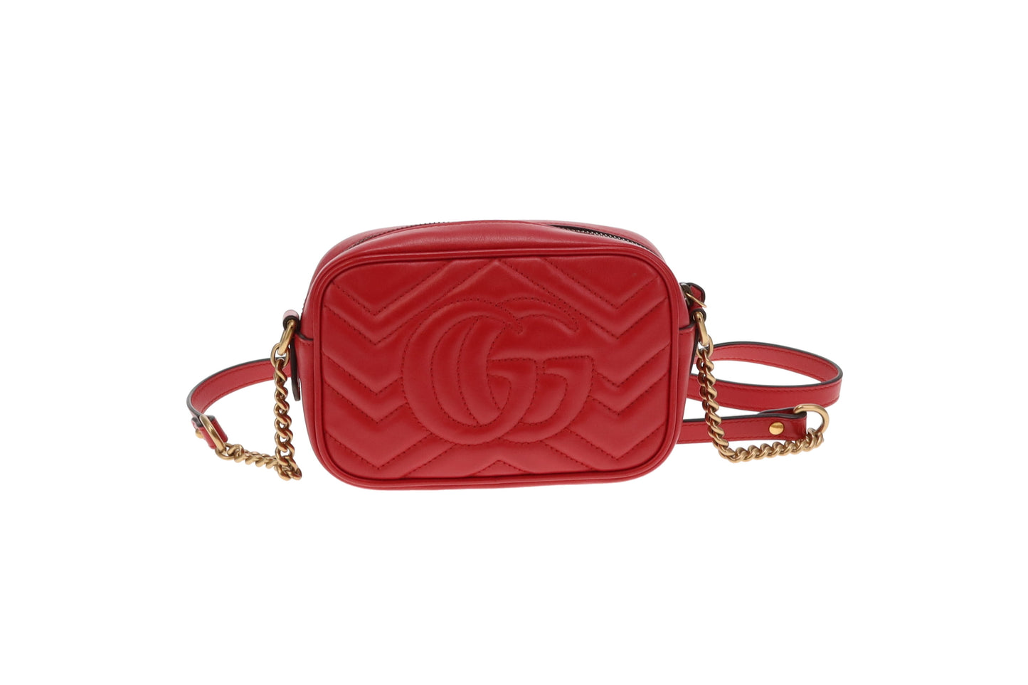 Gucci GG Marmont Mini Shoulder Bag Red