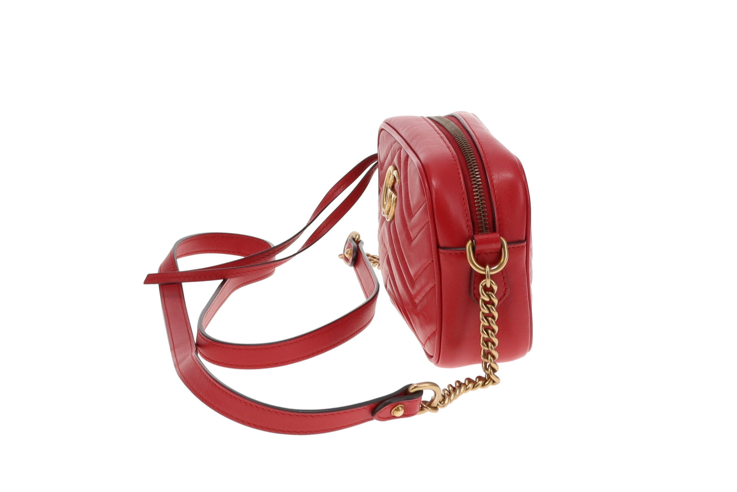 Gucci GG Marmont Mini Shoulder Bag Red