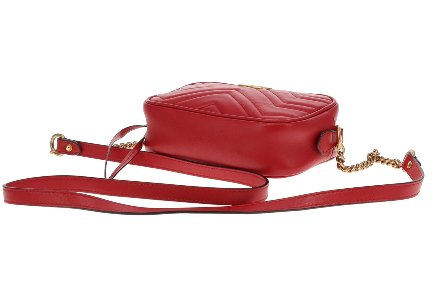 Gucci GG Marmont Mini Shoulder Bag Red