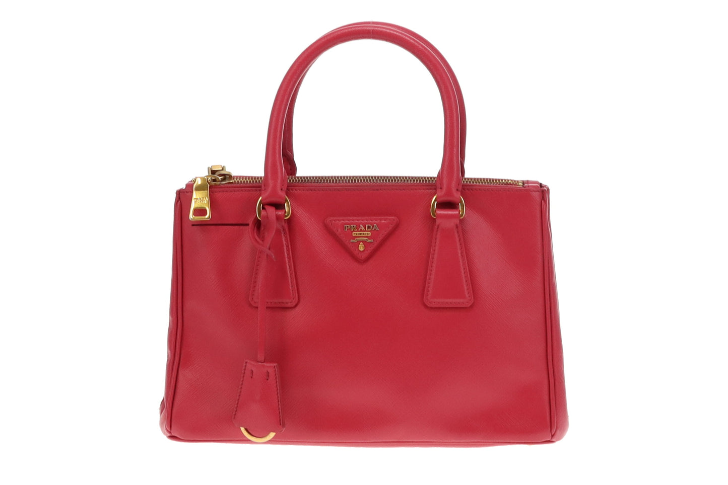 Prada Small Saffiano Leather Galleria Tote With Strap Pink