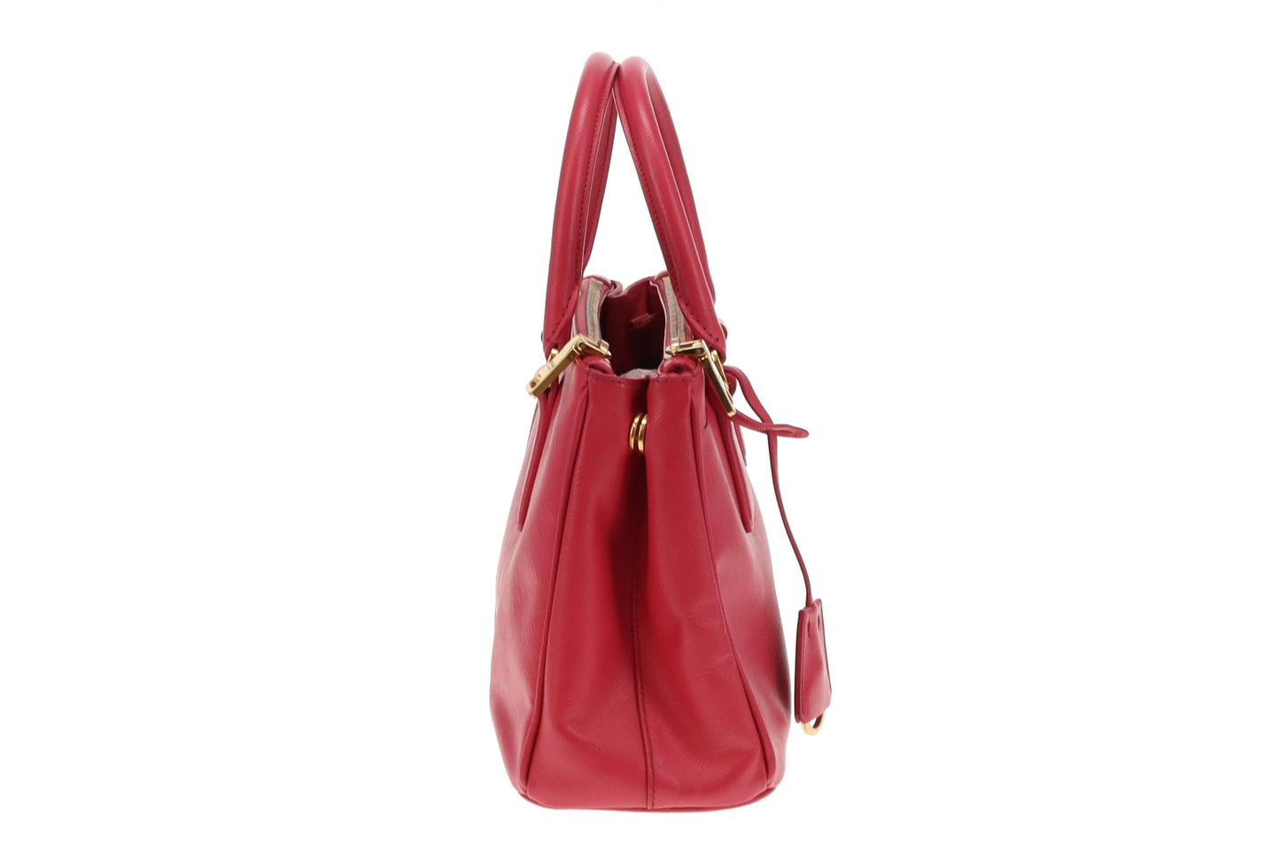 Prada Small Saffiano Leather Galleria Tote With Strap Pink