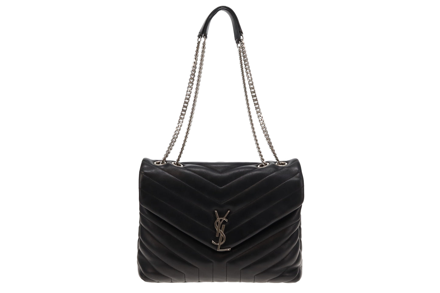 Saint Laurent Medium Loulou Black Matelasse Leather SH 2020