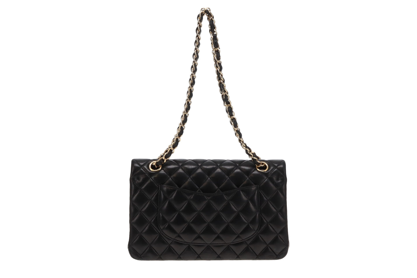 Chanel Black Lambskin GHW Classic Medium Double Flap Bag 2013/14