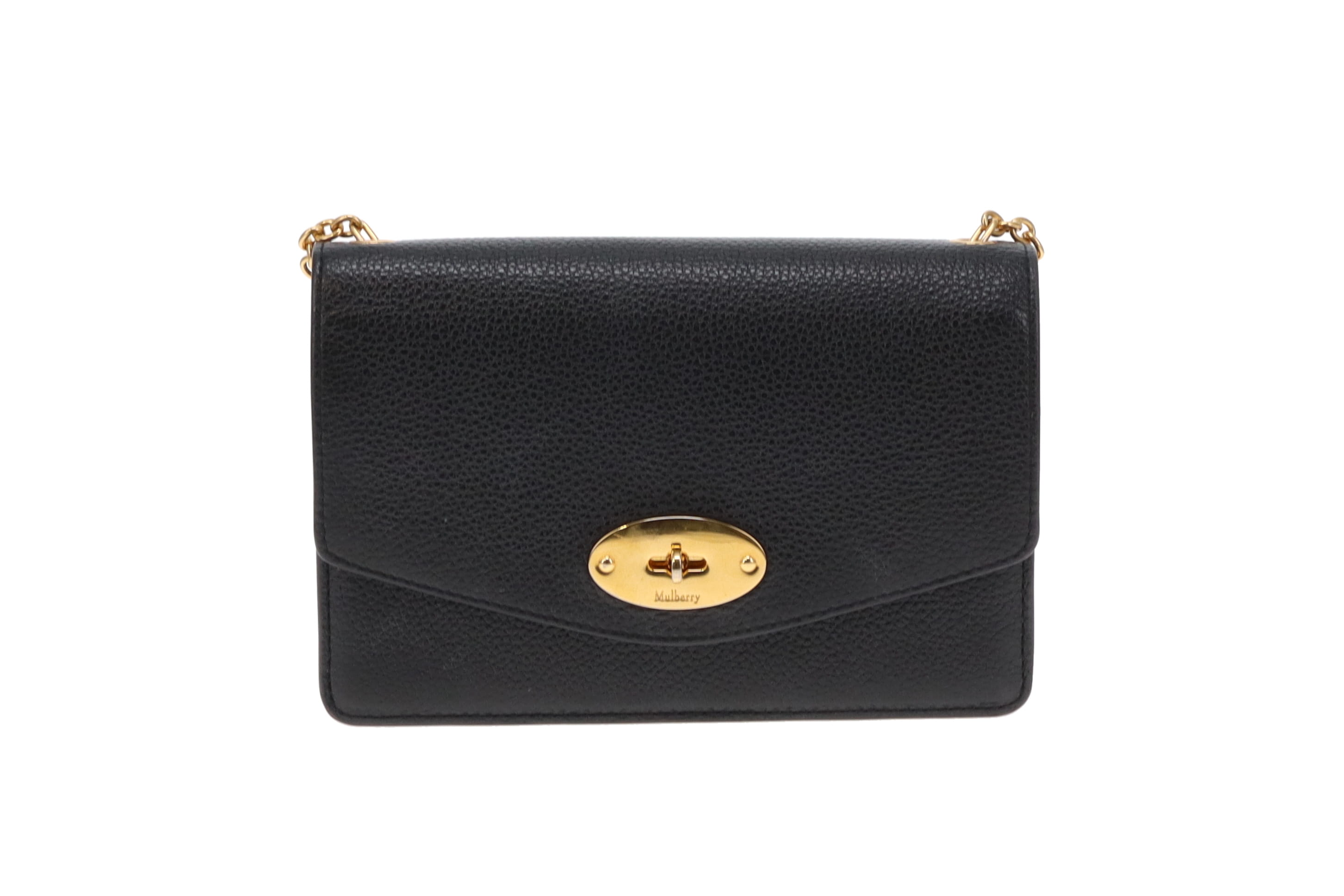 Mulberry Black Leather GHW Classic Darley