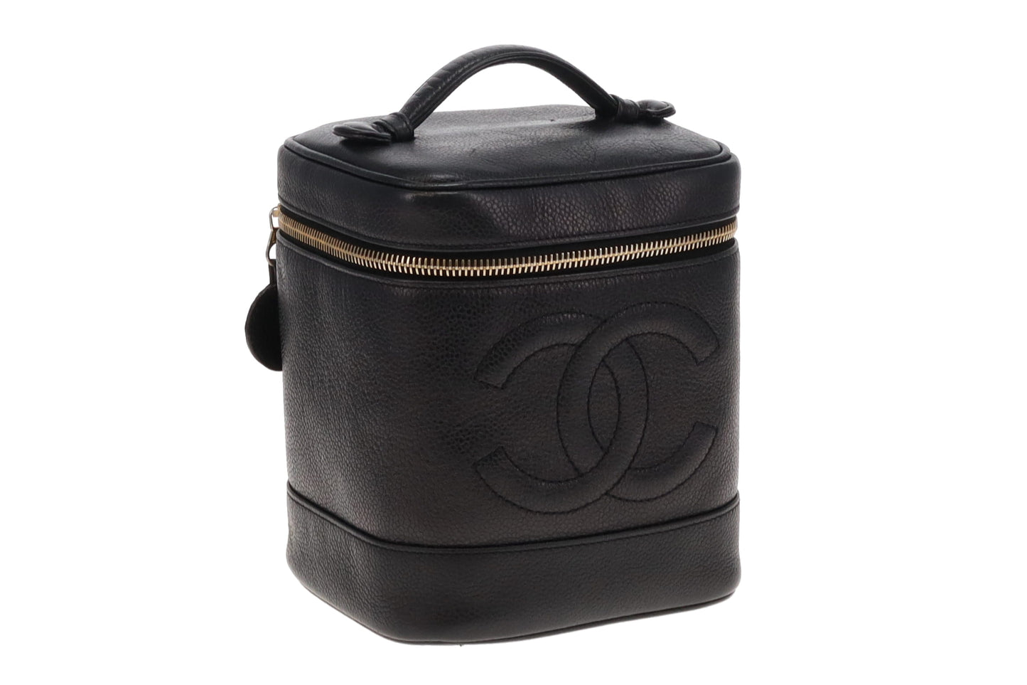 Chanel Vintage Black Caviar Timeless Vanity Case