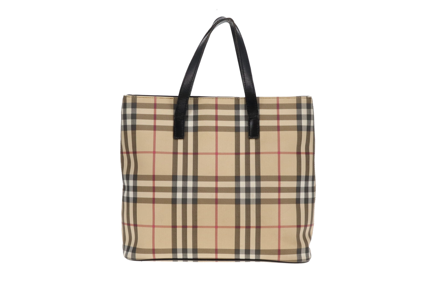 Burberry Check Coated Canvas Tote Bag