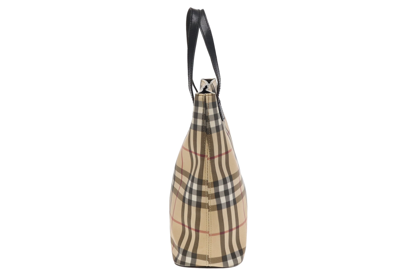 Burberry Check Coated Canvas Tote Bag