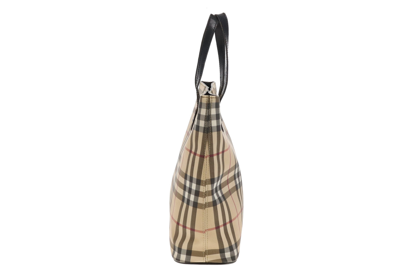 Burberry Check Coated Canvas Tote Bag