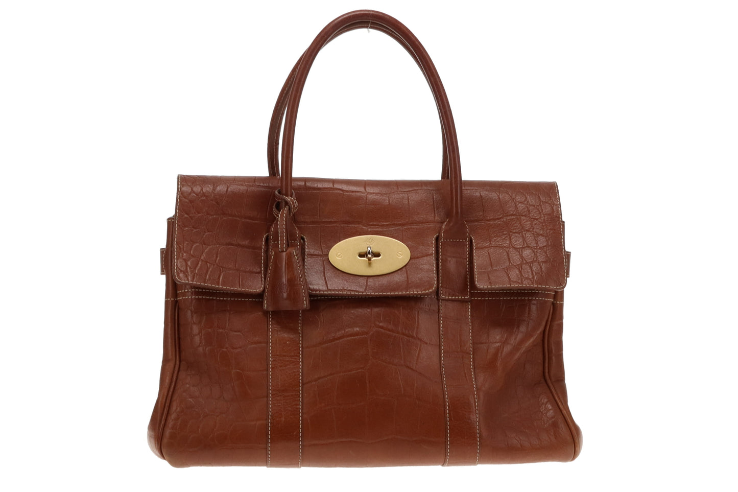 Mulberry Bayswater Oak Croc Embossed Heritage