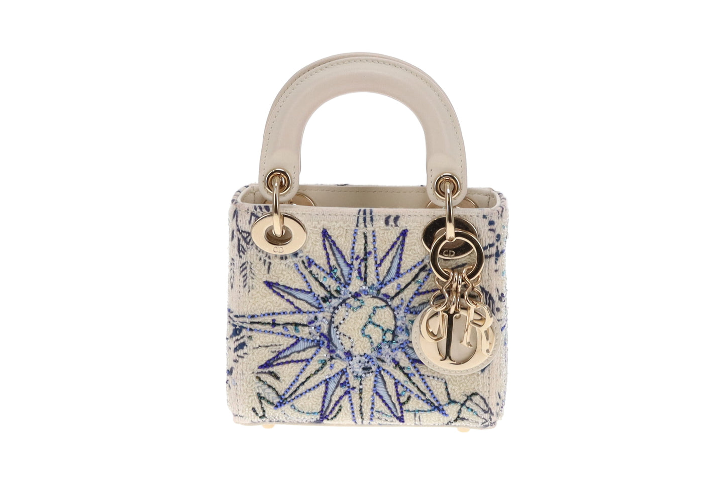 Dior Micro Lady Dior with Small Trunk Blue Multicolour Reve D'Infini Sbalzo Calfskin