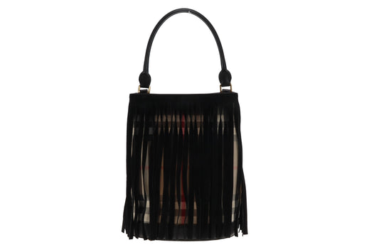 Burberry Prorsum Bucket Fringed Top Handle