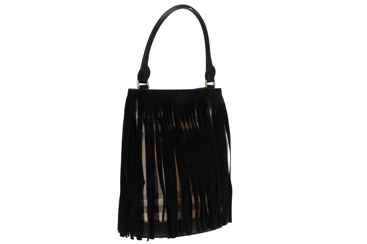 Burberry Prorsum Bucket Fringed Top Handle