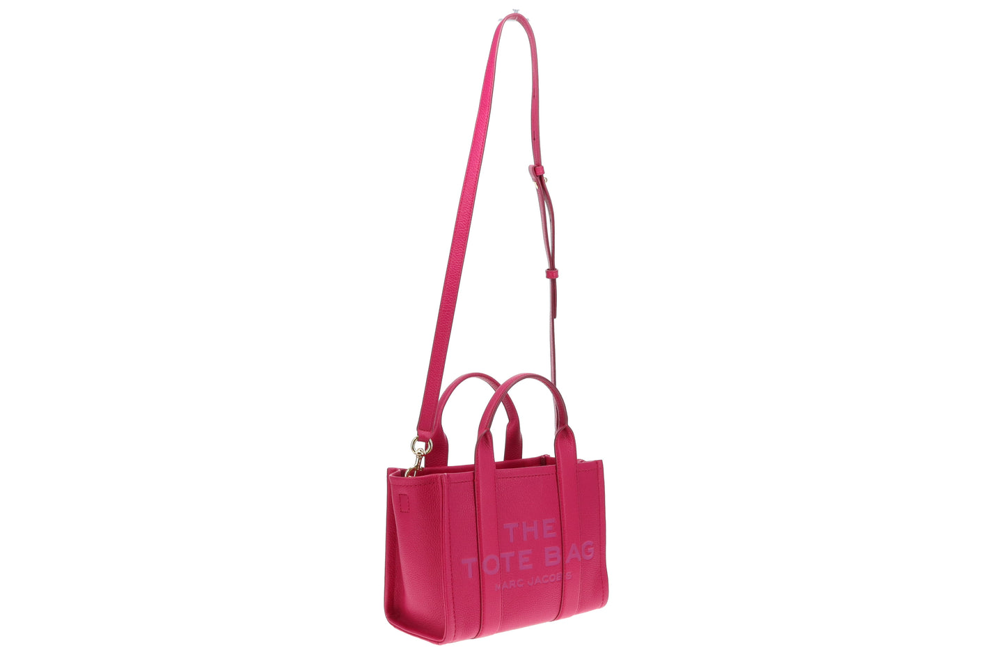 Marc Jacobs Hot Pink Full Grain Leather The Small Tote Bag