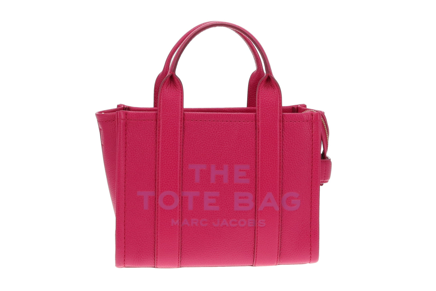 Marc Jacobs Hot Pink Full Grain Leather The Small Tote Bag