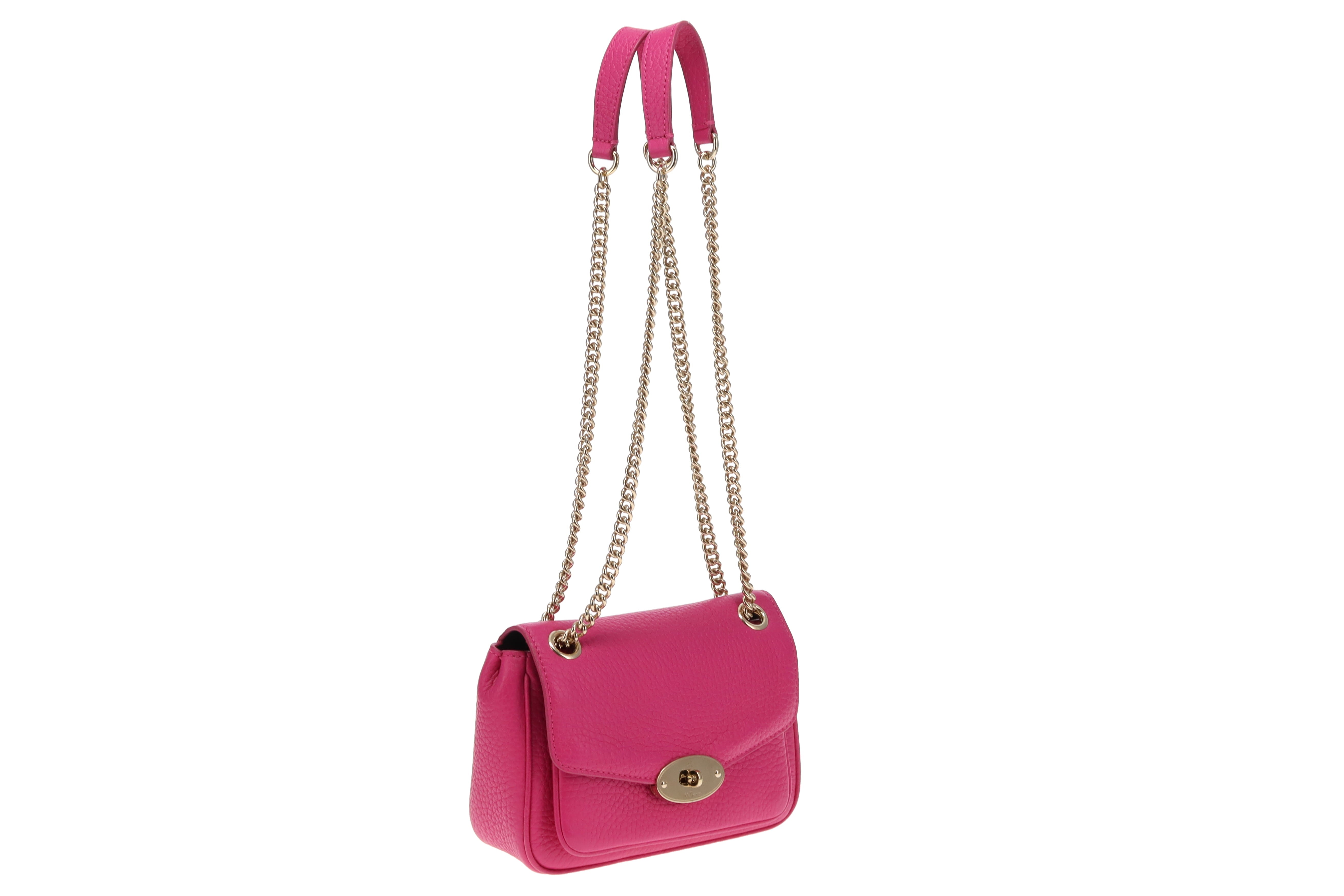 Mulberry Pink Heavy Grain Mini Darley Shoulder Bag