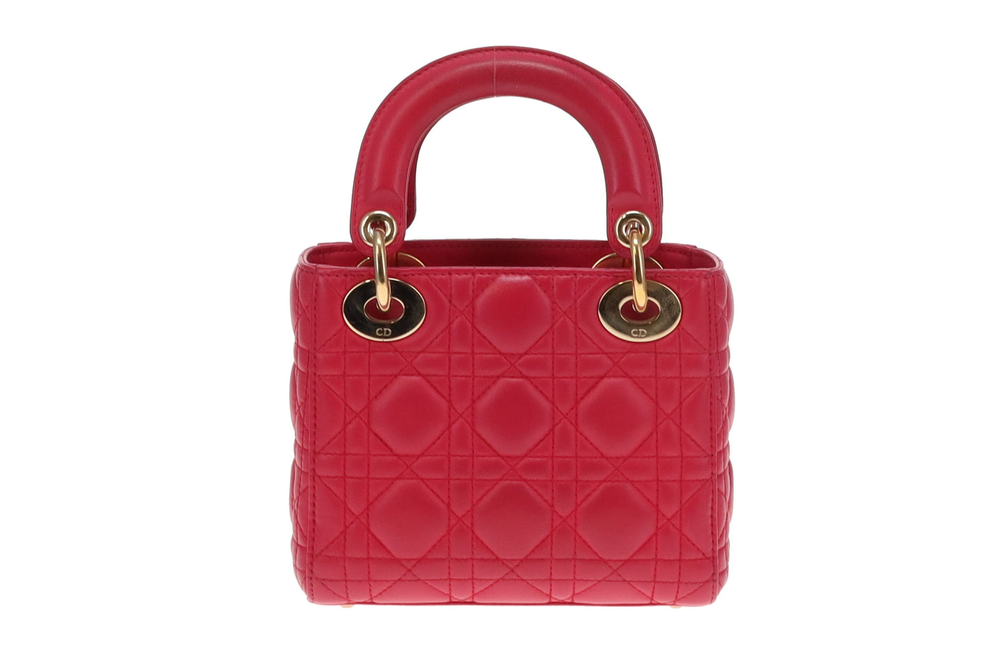 Dior Pink Lambskin Cannage Mini Lady Dior Bag 2014