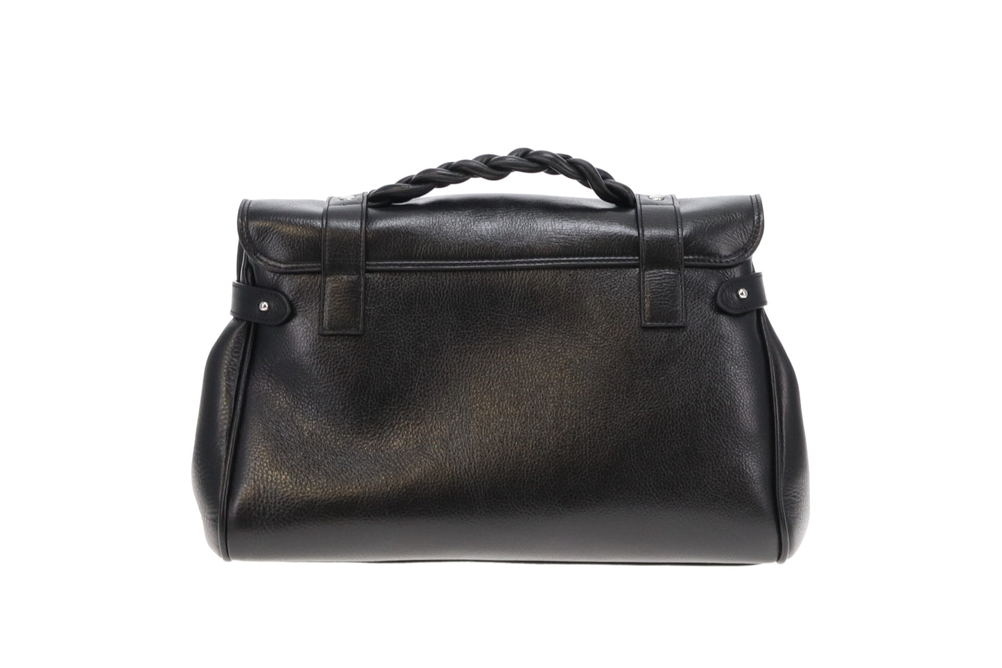 Mulberry Black High Shine Leather SHW Alexa