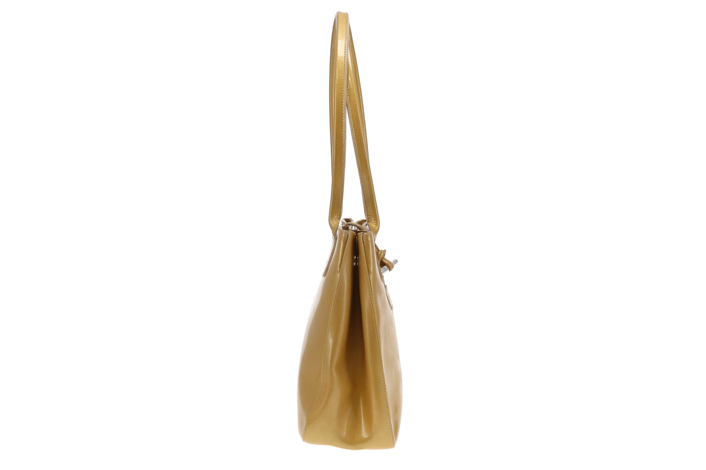 Longchamp Vintage Gold Roseau Top Handle Tote