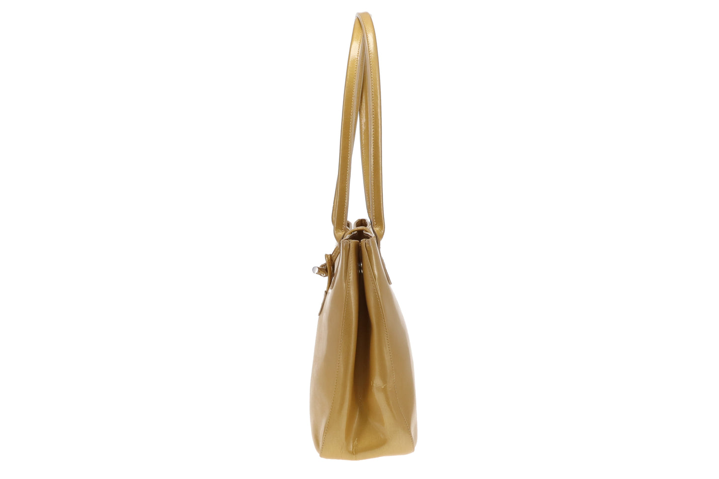 Longchamp Vintage Gold Roseau Top Handle Tote