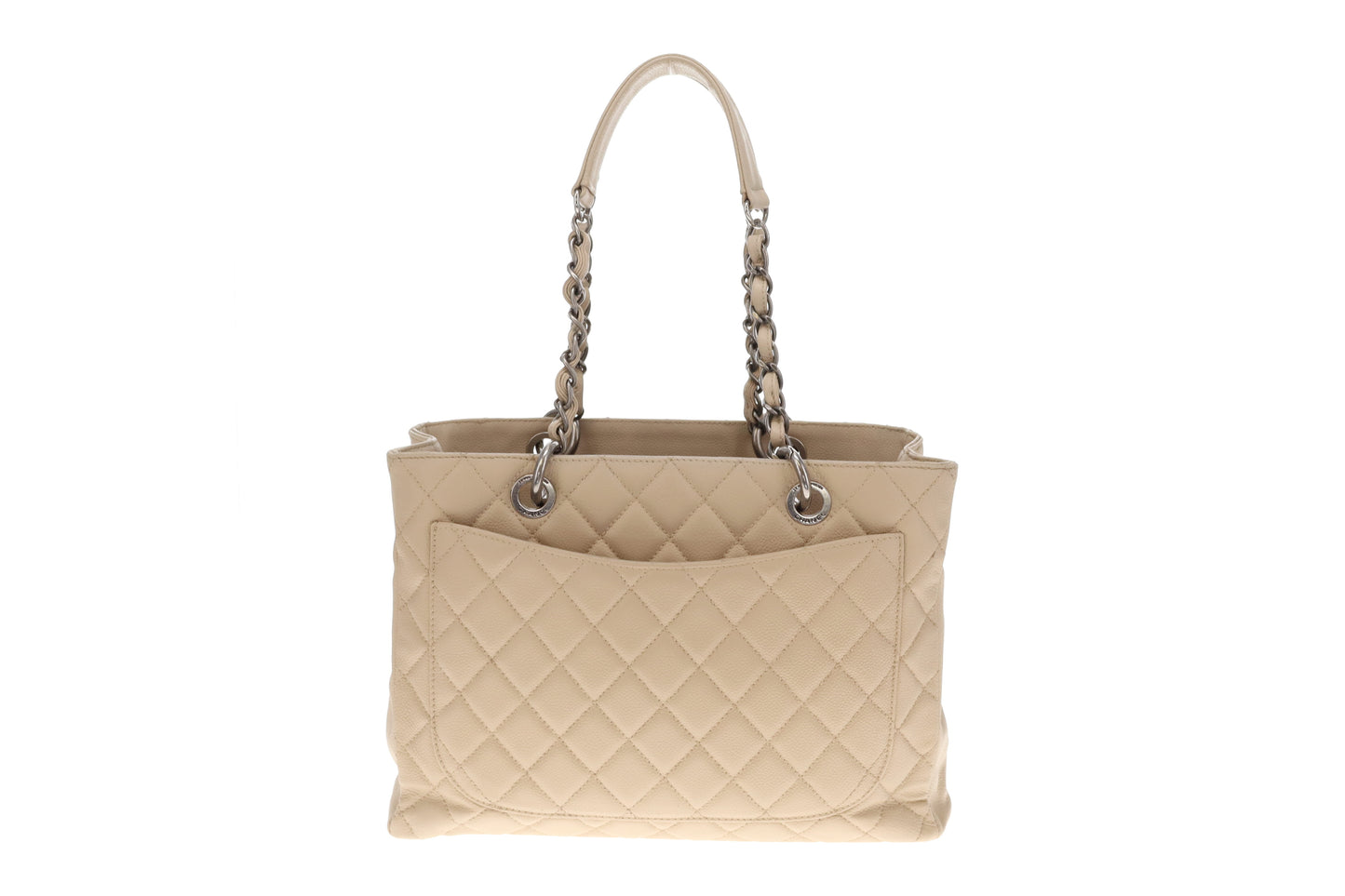 Chanel Grand Shopping Tote Light Beige New Model With Ruthenium Hardware 2009