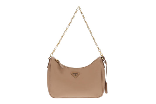 Prada Cameo Beige Saffiano 2005 Re-Edition